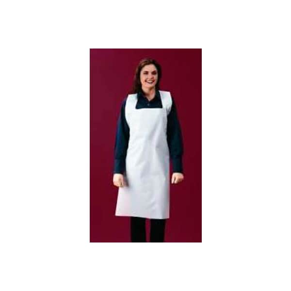 Keystone Safety 1 Mil Polyethylene Apron, White, 28" x 46", 100/Bag AP-PE-2846REGWT-1BG - main